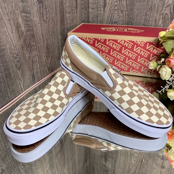 ❤️ Vans Classic Slip-On Checkboard Tiger’s Eye - Picture 4 of 8
